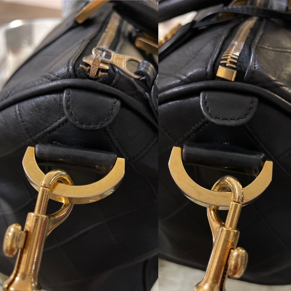 SALE!!! 🎉🎉🎉Chanel Vintage Lambskin Diamond Stitch Boston Bag - Picture 16 of 16